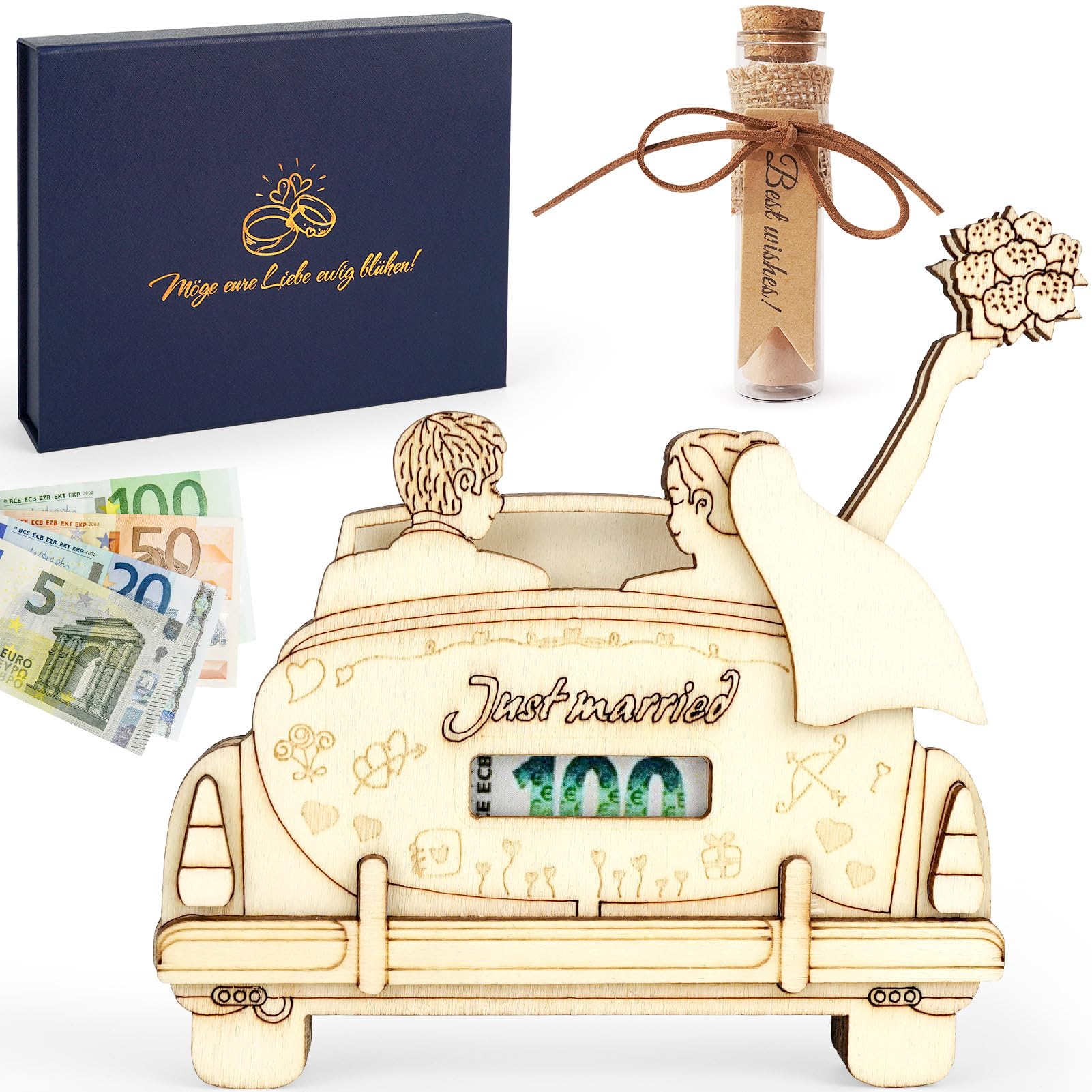 Hochzeits-Geldgeschenk In Holz - Kreative Geschenkbox Für Brautpaare