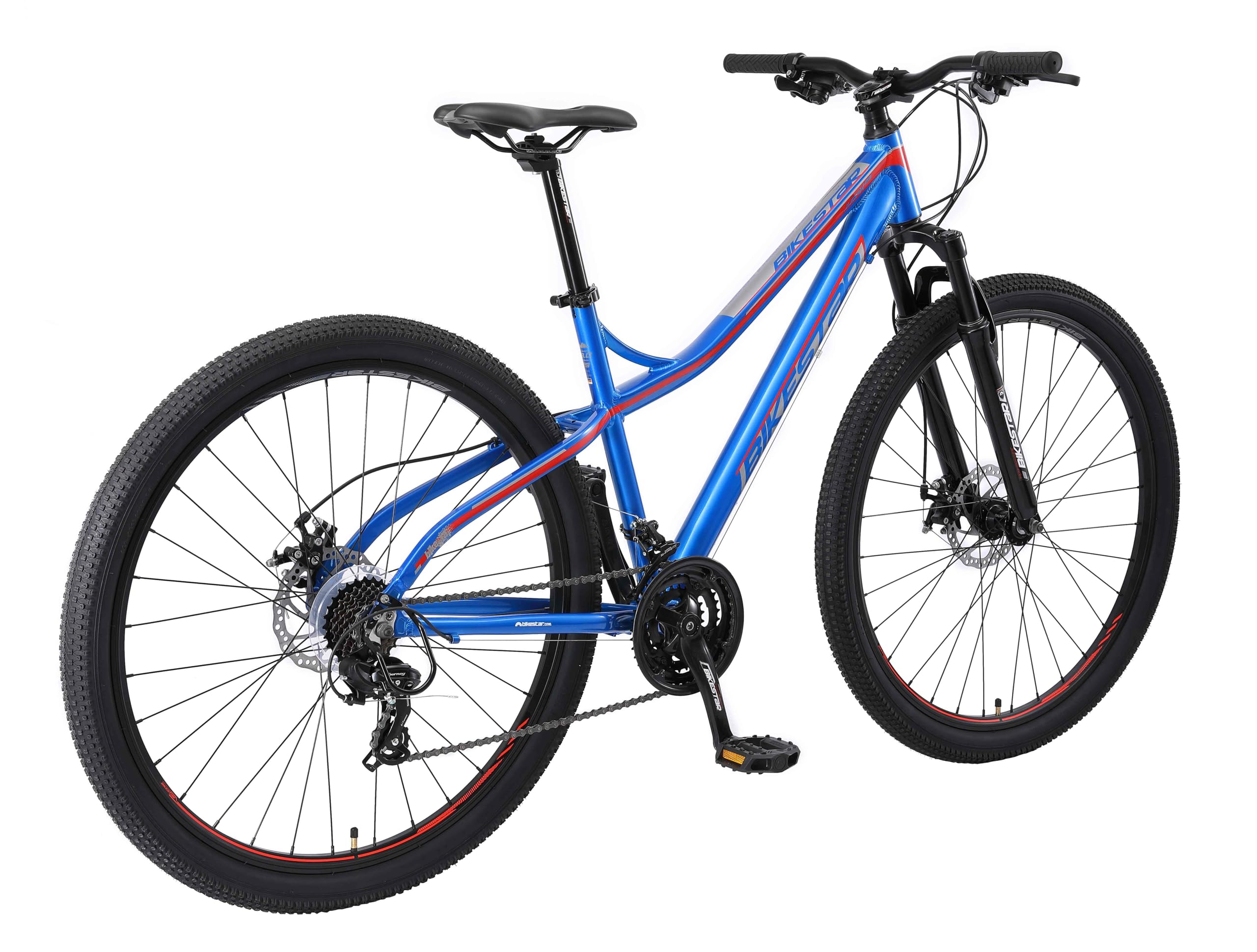 BIKESTAR Bicicleta de montaña Hardtail de Aluminio, 21 Marchas Shimano 26, 27.5, 29" Pulgadas | Mountainbike con Frenos de Disco Cuadro 16, 17, 18" MTB