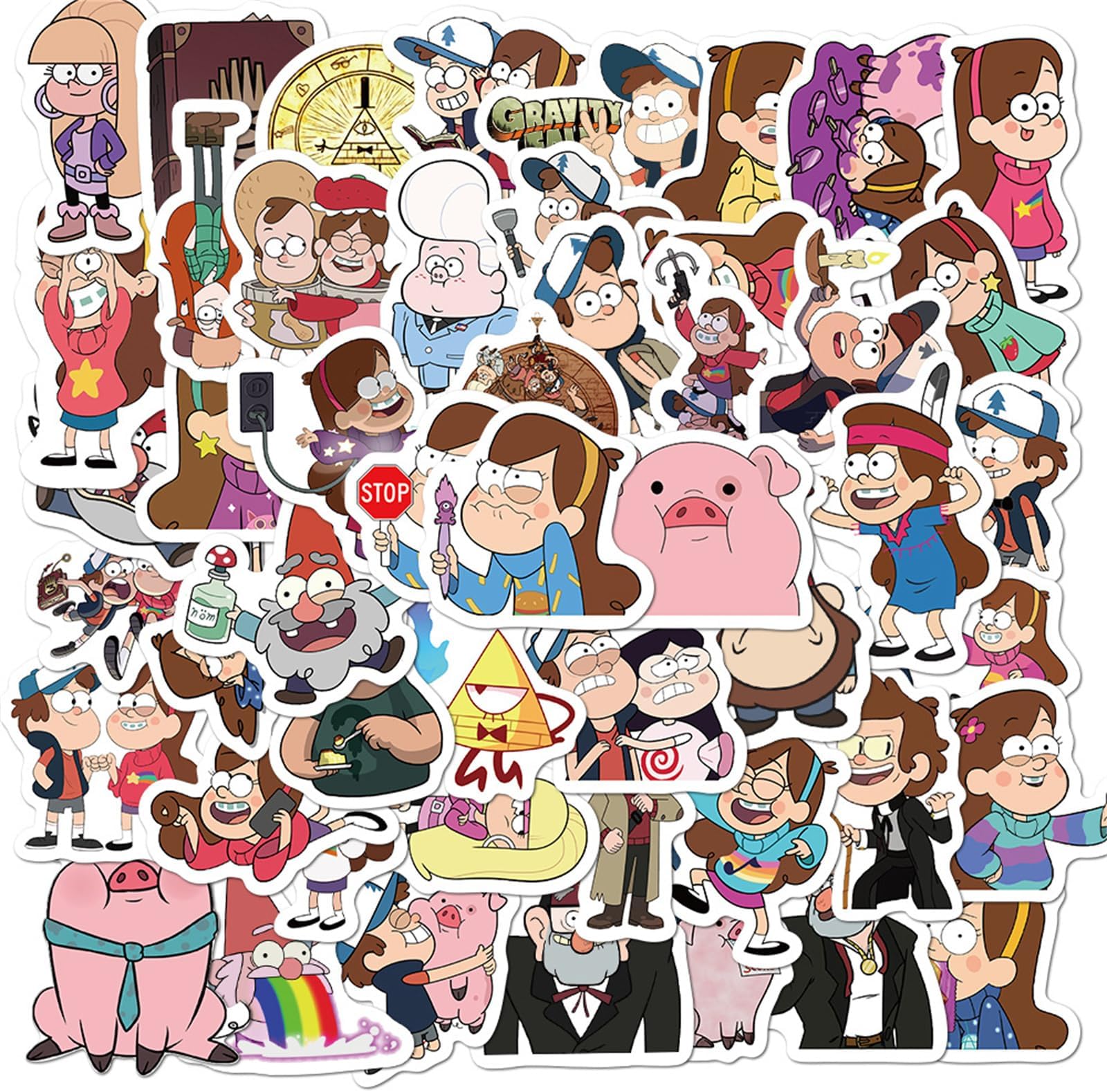 50Pcs Cartoon Sticker Waterproof Removable Cute Beautiful Stylish Teen Stickers Suitable for Boys and Girls in Water Bottles laptops Phones Guitar Suitcase Durable Vinyl (red)