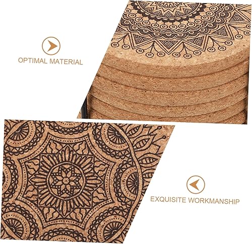 Miniatura 9 de Luxshiny Juego de portavasos de madera, posavasos de madera para café, posavasos decorativos para mesa, posavasos para mesa de agua caliente,