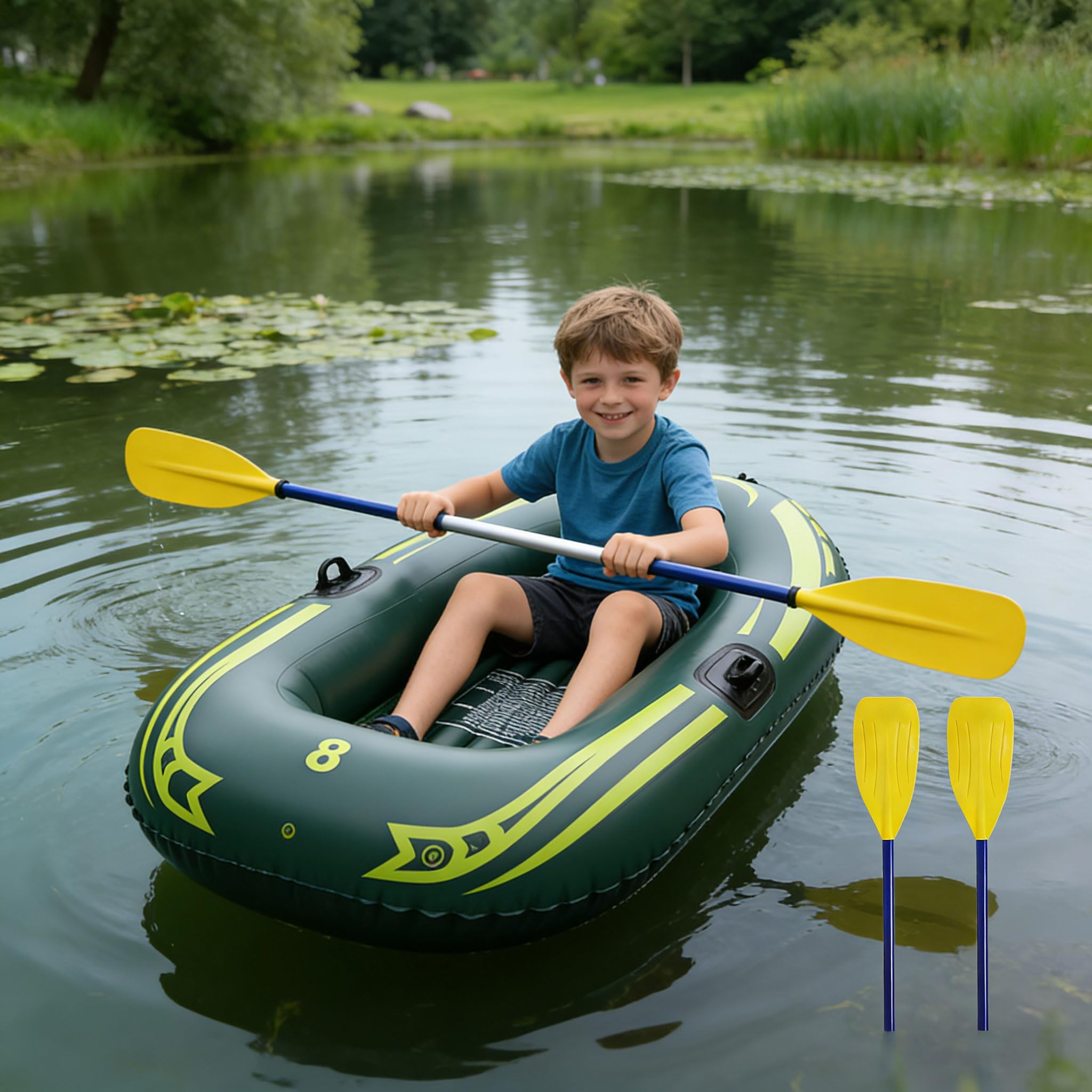 Véhicule gonflable compact, adapté aux petits, montre la qualité naturelle et les flotteurs d'eau rapides pour la saison