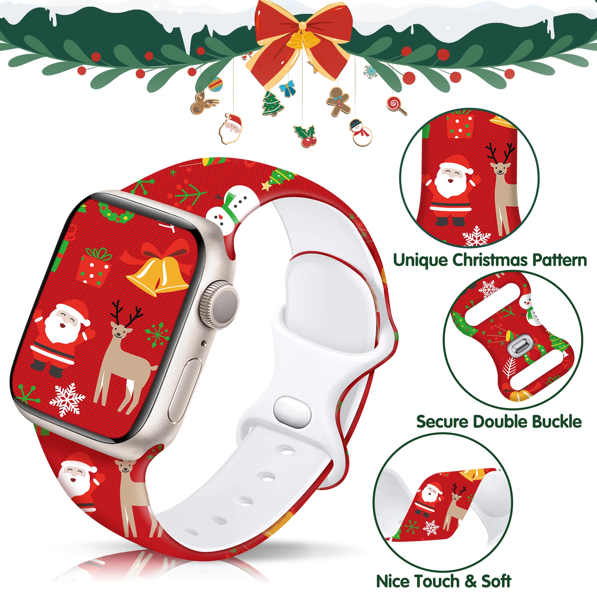 Bracelet arc-en-ciel pour Apple Watch pour homme et femme 38 mm, 40 mm, 41 mm (42 mm-Series 10) 44 mm, 45 mm, 46 mm, 49 mm (42 mm – Series 3/2/1), silicone souple pour Pride iWatch SE 3 Series