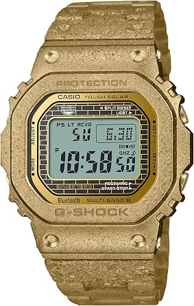 CASIO G-SHOCK Bluetooth Full Metal Atomic Solar Watch, 40th Anniversary Recrystallized Series GMW-B5000PG-9JR Mens Gold