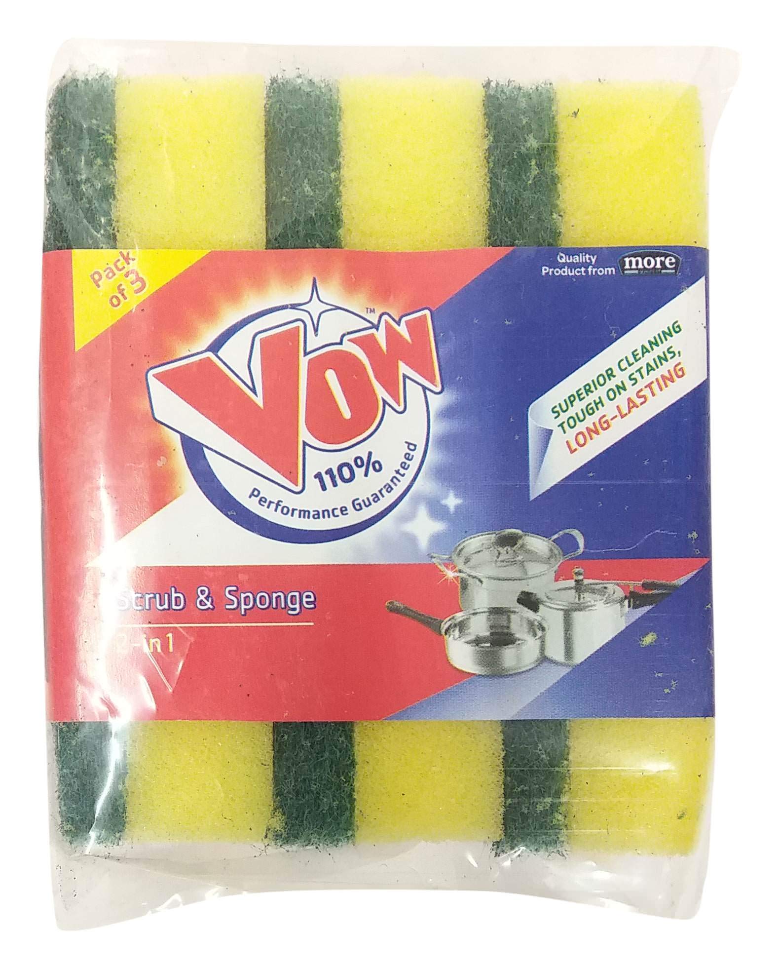 Vow Scrub & Sponge - 2 in 1, 3N Pack (B07JWM1S3D) Amazon Price History, Amazon Price Tracker