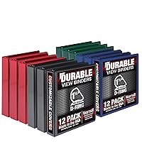 Vista 118 de Samsill Carpeta duradera de 3 anillos de 1 pulgada, fabricada en Estados Unidos, carpeta de anillos en D, cubierta transparente personalizable
