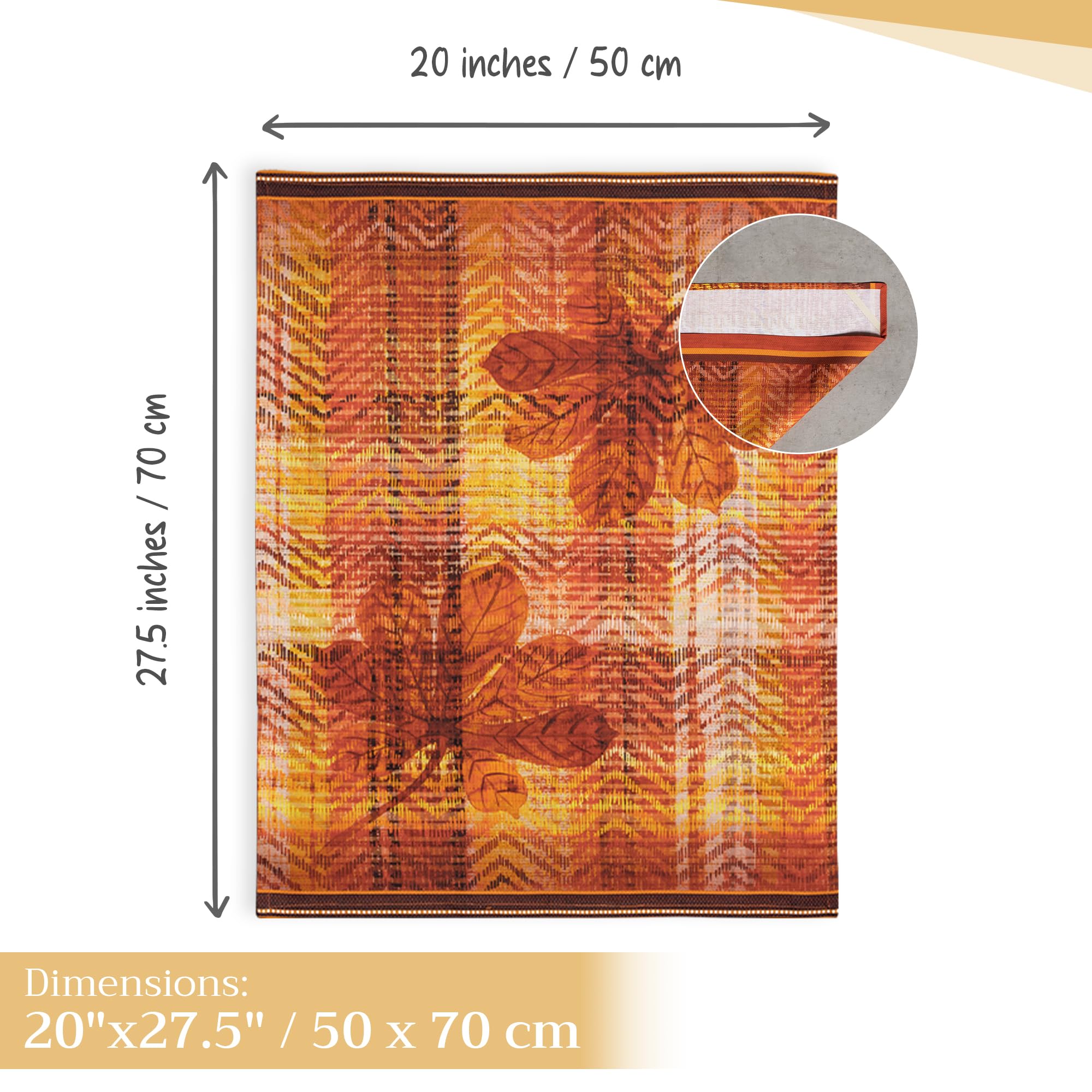 Maison d' Hermine Kitchen Towels Set of 3 100% Cotton 70 CM x 50 CM Reusable Cloth Tea Dish Towels Absorbent with Hanging Loop for Kitchen Dining Christmas Decorations (Thanksgiving Tartan) - Image 3