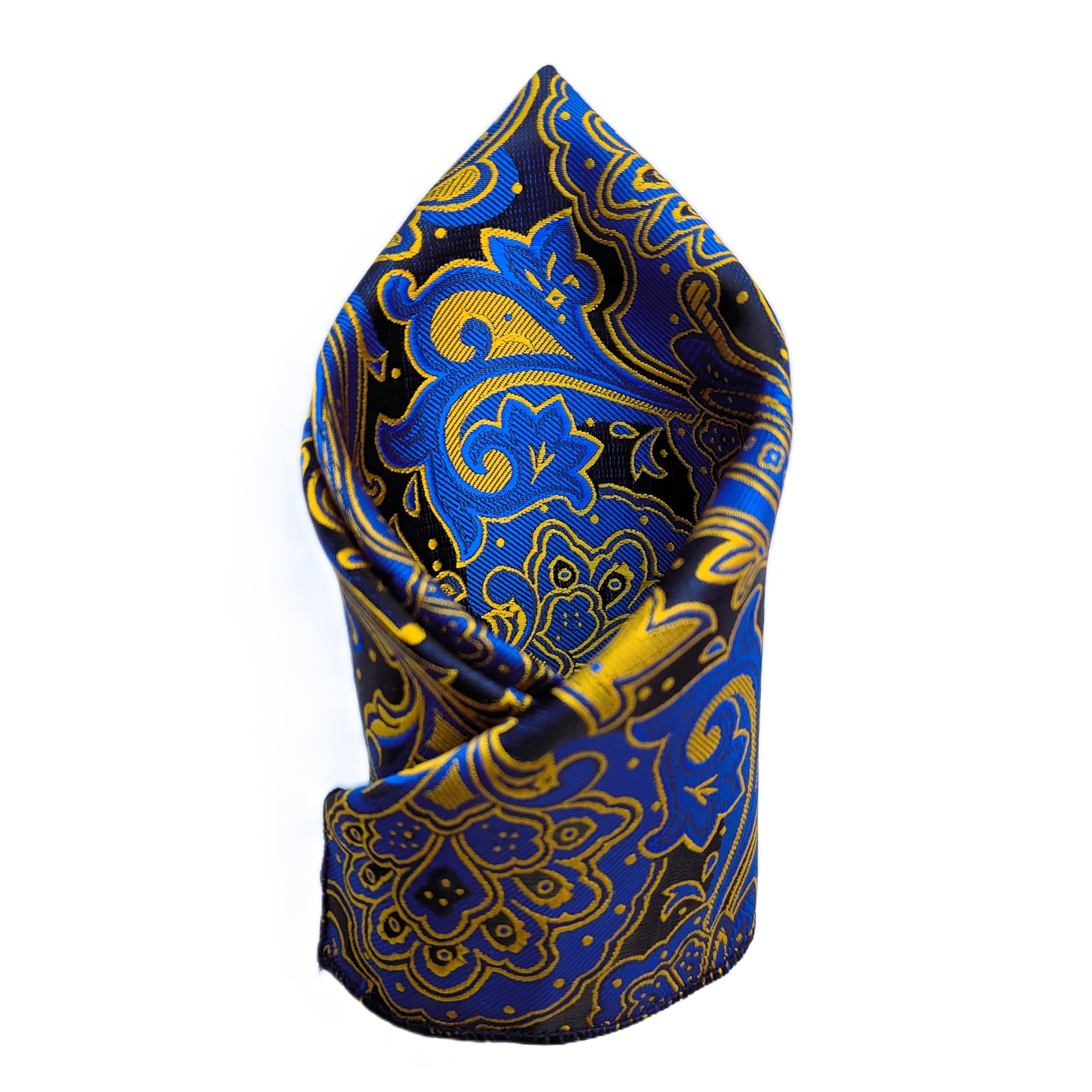 France Men's Pocket Square for Tuxedo Dinner Jacket Suit Sherwani or Bundy Paisley Design Satin Fabric Free Size-image-31