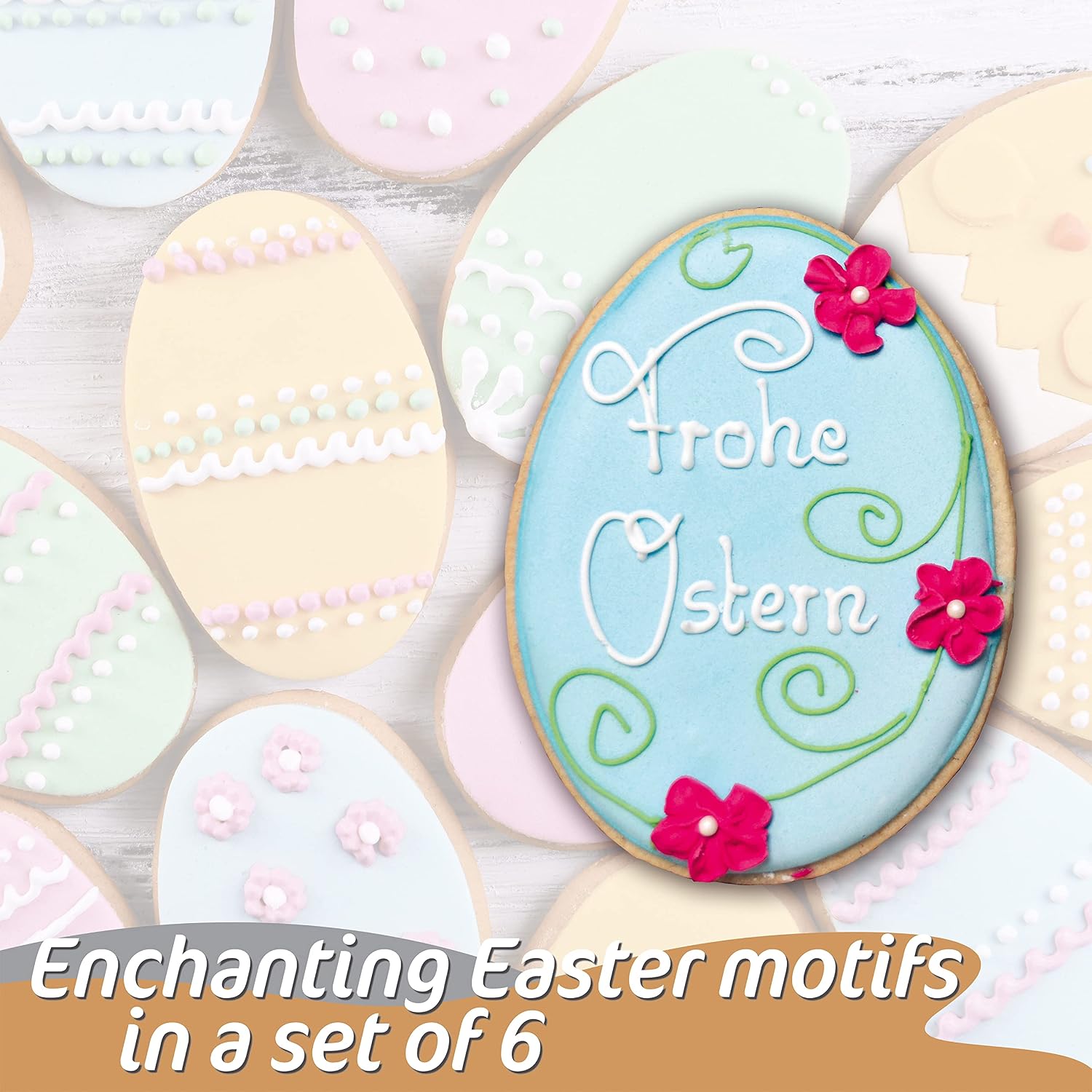 Easter Cookie Cutters - 6 Cookie Cutters for baking & decorations, Easter Cookie Cutters Shapes, Bunny Cookie Cutter, Cookie Cutters for baking