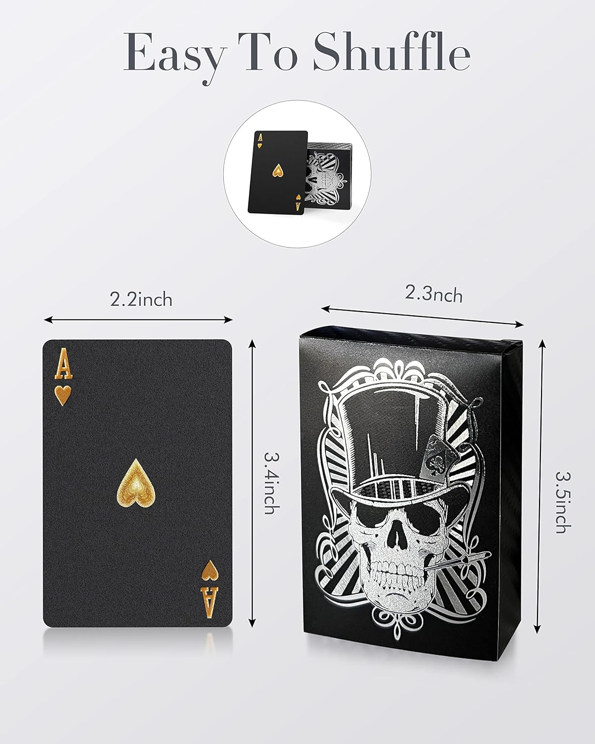 Halloween Playing Cards Deck – Waterproof Plastic Skull Card Game for Adults & Family Fun, Pirate Style Skull King Card Game, Durable Halloween Games & Collectibles, Perfect Halloween Card Games Gift