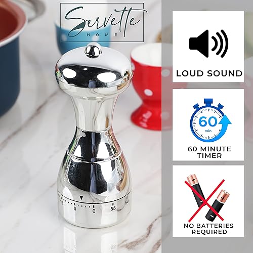 Miniatura 4 de Temporizador de huevos - Temporizador de cocción con alarma mecánica - Temporizador de molino de pimienta