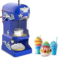 Vista 1 de Great Northern Popcorn Company Premium Quality Ice Cub Shaved Ice Machine Commercial Ice Shaver, Blue, 1/3 hp, 6057 Ice Cub Shaver