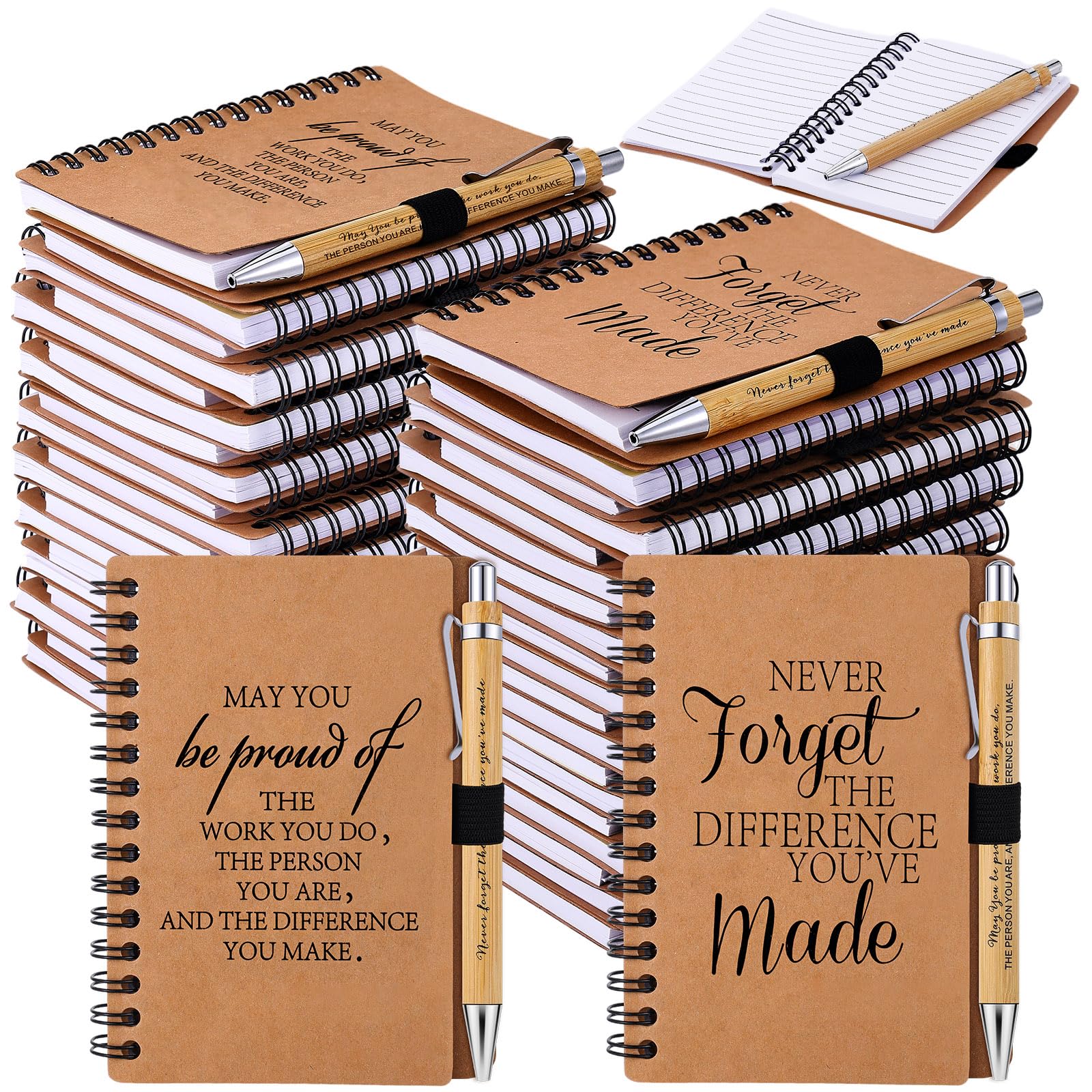 Carnet à spirale en bambou pour des notes inspirantes au quotidien