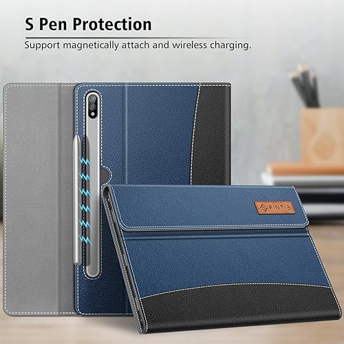 Miniatura 8 de Fintie Funda para Samsung Galaxy Tab S8Tab S7 de 11 pulgadas (modelo SM-X700X706T870T875T878) con soporte para bolígrafo S integrado, múltiples