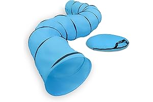 16' Dog Agility and Obedience Training Tunnel with Carry Bag and Stakes