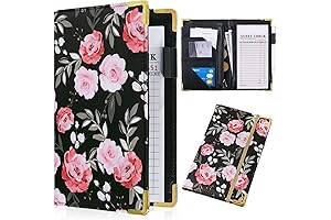 Boundless Black Server Book Organizer with Zipper Storage
