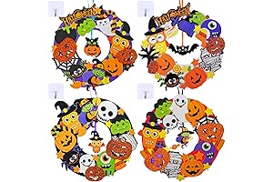 Winlyn Halloween Wreath Making Kits for Kids 8-12