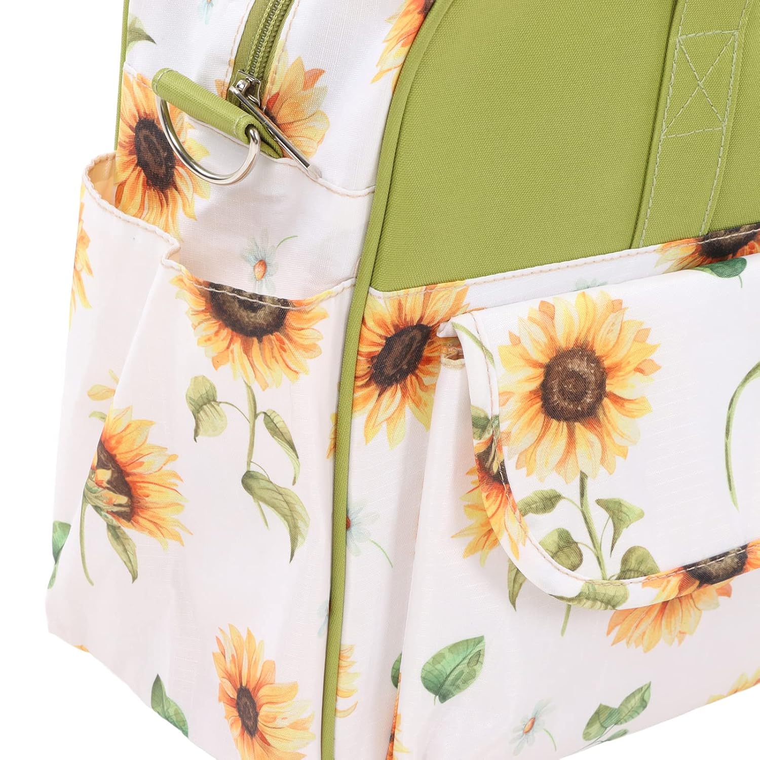 Keenso Diaper Bag,Multifunction Baby Bag for Boys and Girls with Many Pockets Travel Diaper Bag for Mom and Dad (Sunflower)