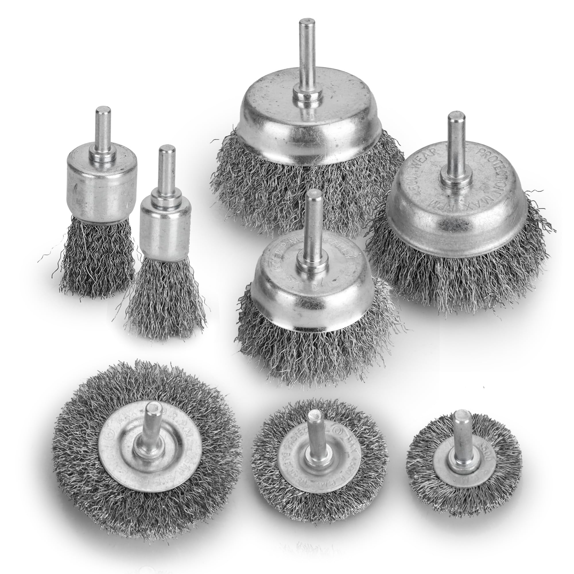 Confezione da 40 dischi metallici per trapano, spazzola in filo di acciaio al carbonio con gambo esagonale da 1/4", spazzola per ruote resistenti, spazzola a tazza, set di pennelli per