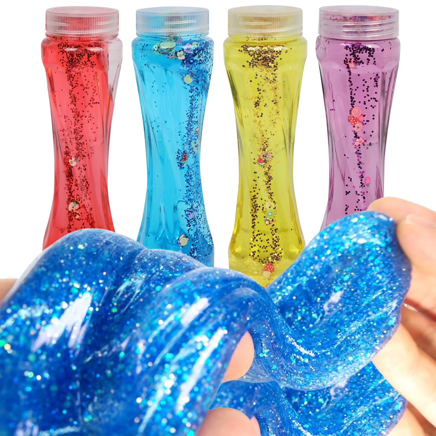 Premium Crystal Jelly Slimes for Kids | Non-Toxic, Mess-Free, Multicolor Sensory Slimes Toys | Safe & Stretchy DIY Slime Kit | Fun Play, Birthday Return Gifts & Party Favors | Pack of 2