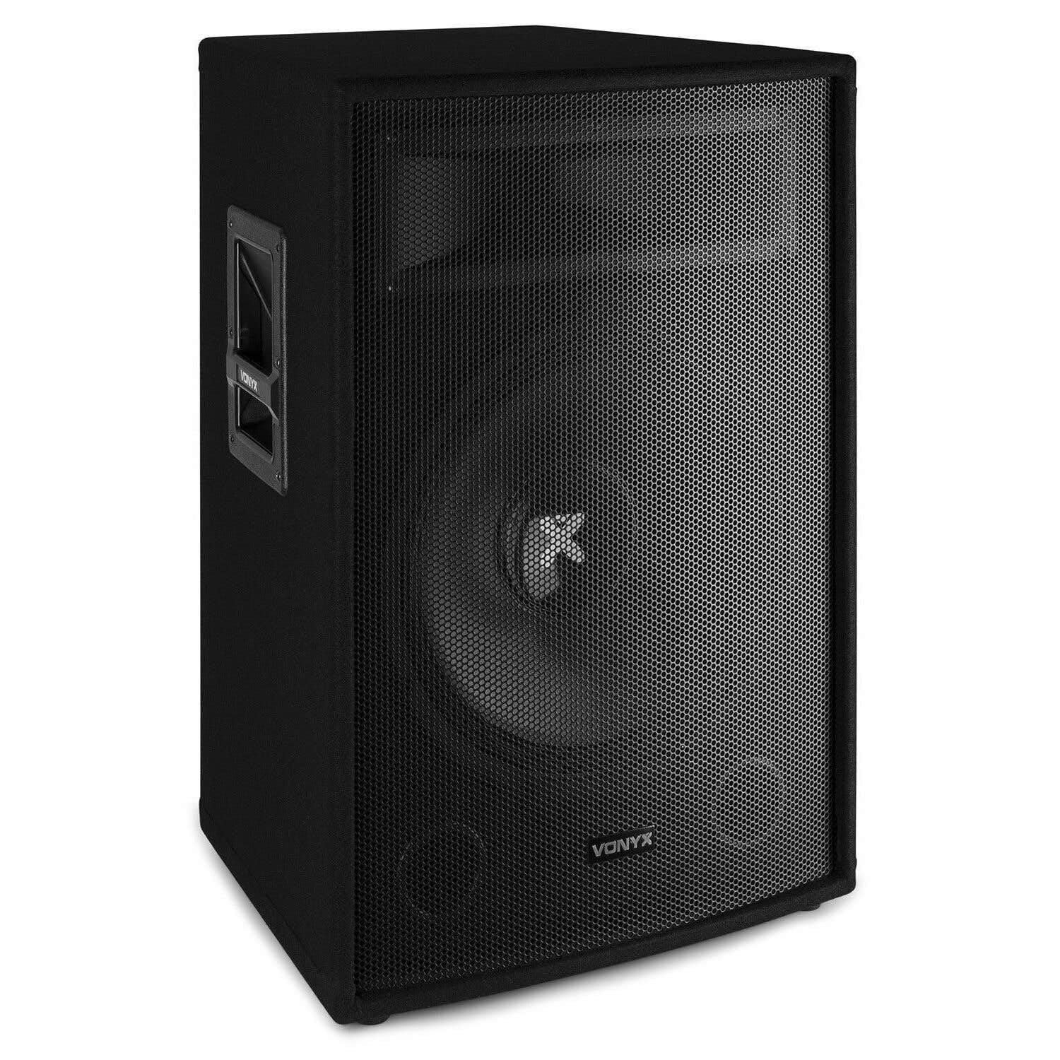 SkyTec DJ PA Lautsprecher & Verstärker Set 1000 Watt – 12″ Bassreflex Boxen Paar, 2 x 350 Watt mit 3-Band EQ, RCA & 3,5 mm Line-In, 35 mm Tophat, Party PA Anlage Komplettset Schwarz