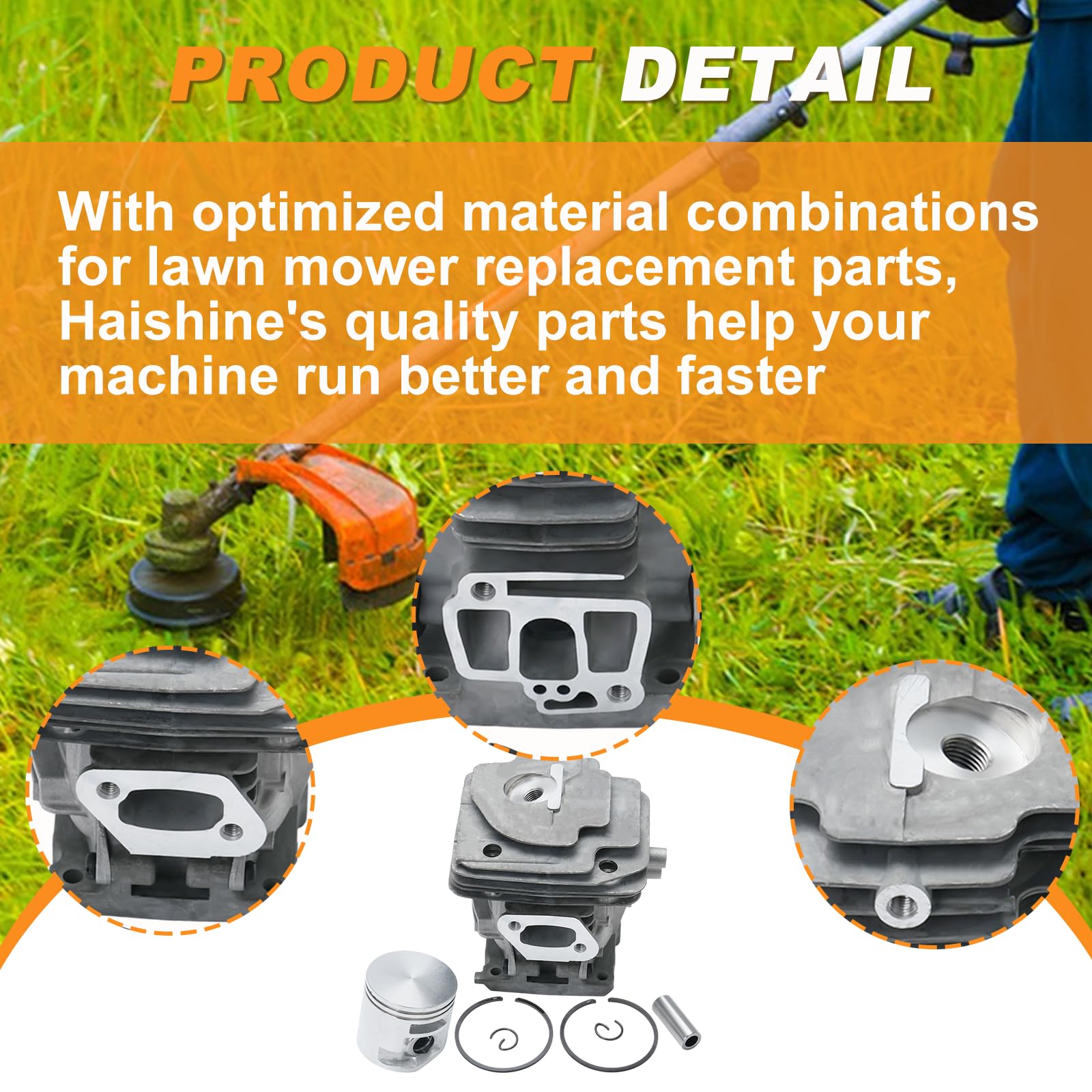 Kit cylindre pour Stihl FR410 C, FR 460 TC, FS 240, FS 240 C, FS 240 R, FS 240 RC, FS 260, FS 260 C, FS 260 R, FS 260 RC, FS 360 C, FS 410 C, Remplace 4147 020 1207
