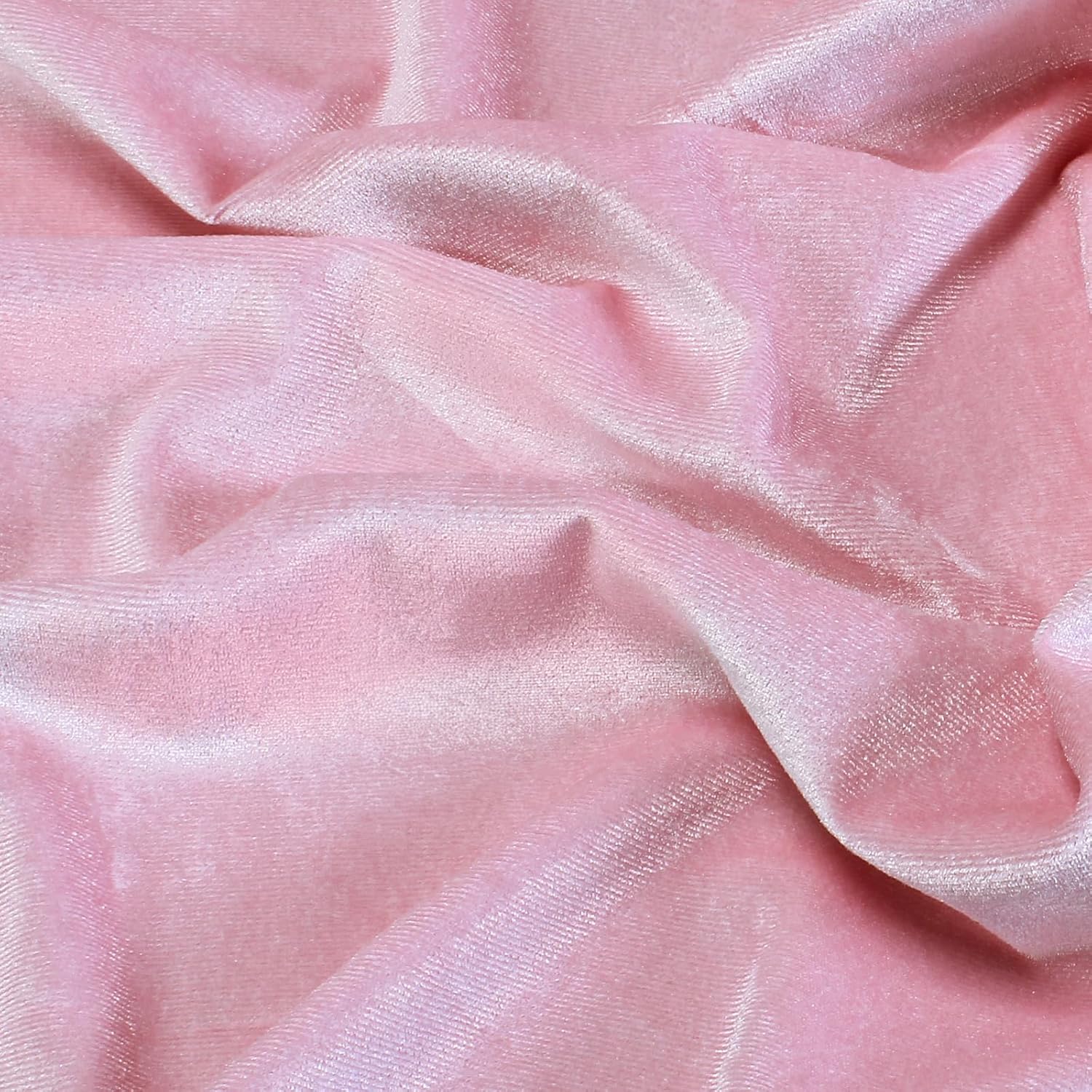 P Pothuiny Pink Velvet Fabric by The Yard, 5 Yards x 60 Inch Wide Luxury & Soft Stretchy Velvet Cloth Fabric for Sewing, Apparel, Upholstery - 90% Polyester 10% Spandex