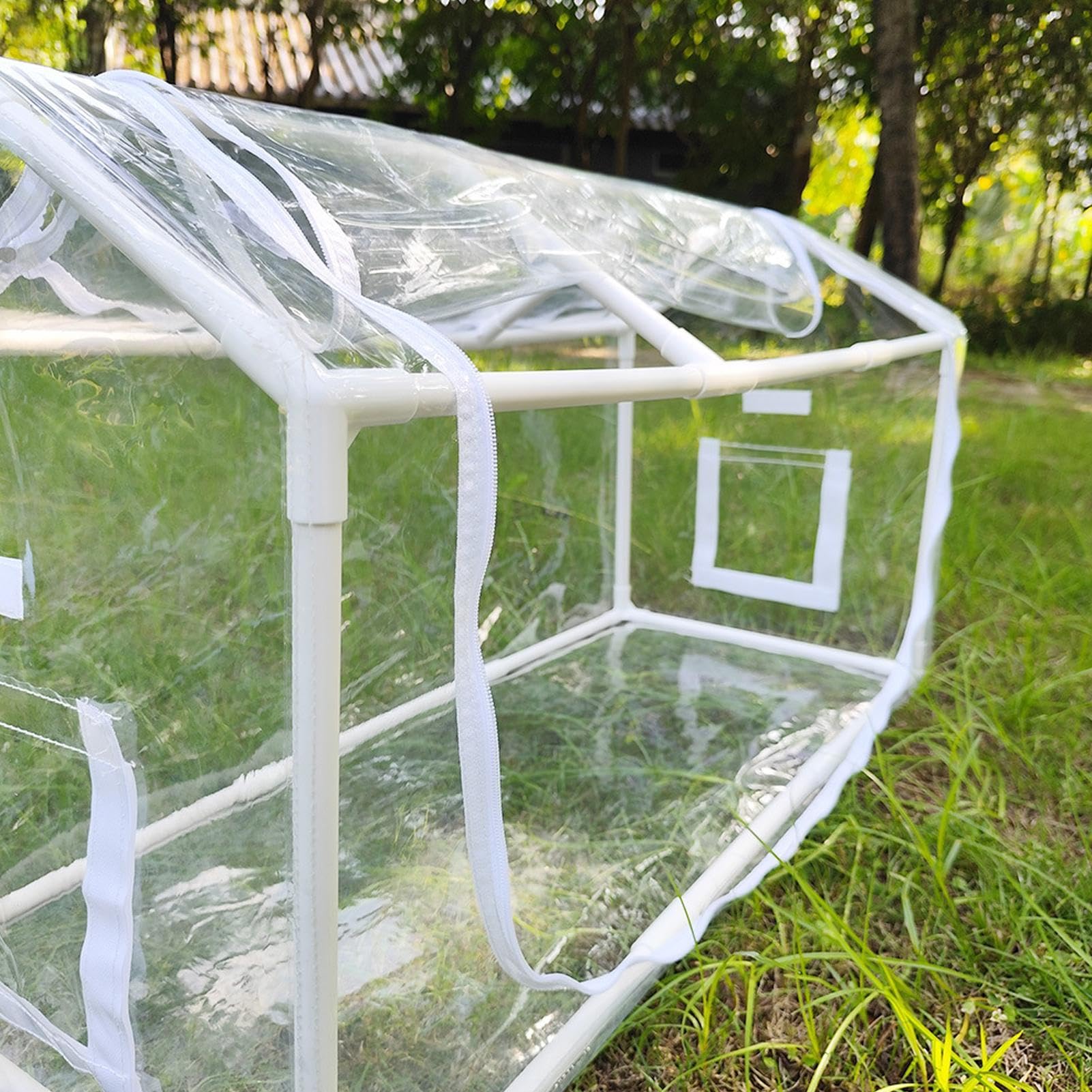 Piccola Serra Capanno Di Protezione Antigelo Trasparente Con Finestra | Tenda Per Fiori Con Cerniera Per La Coltivazione E Il Giardinaggio Invernali In Casa Con Vasi In Terrazzo E Cortile