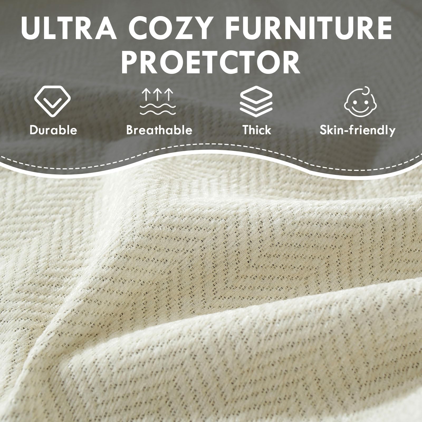 SHANNA Solid Sofa Cover for 2 3 4 Seater - Image 6