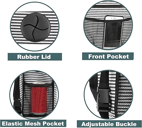 Miniatura 4 de Basurero de automóvil a prueba de fugas, impermeable, con tapa, para asiento delantero de SUV, bolsa colgante multiusos para reposacabezas plegable