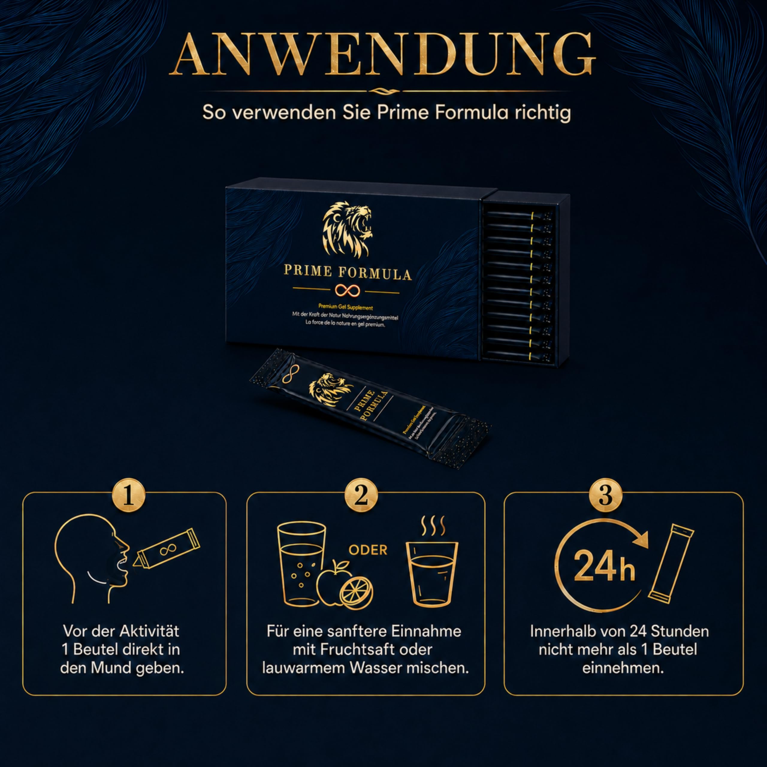 PrimeFormula Maca Gel, Extra Stark für aktive Männer, Ginseng 12x12g