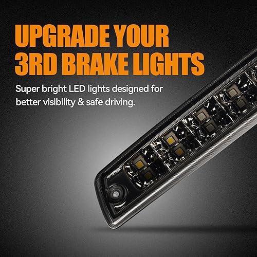 Miniatura 34 de Tercera tercera luz de freno para Chevy Silverado 1999-2006/GMC Sierra 1500 2500 3500HD, 2007 Silverado/Sierra Classic Modelo LED Time Tunnel