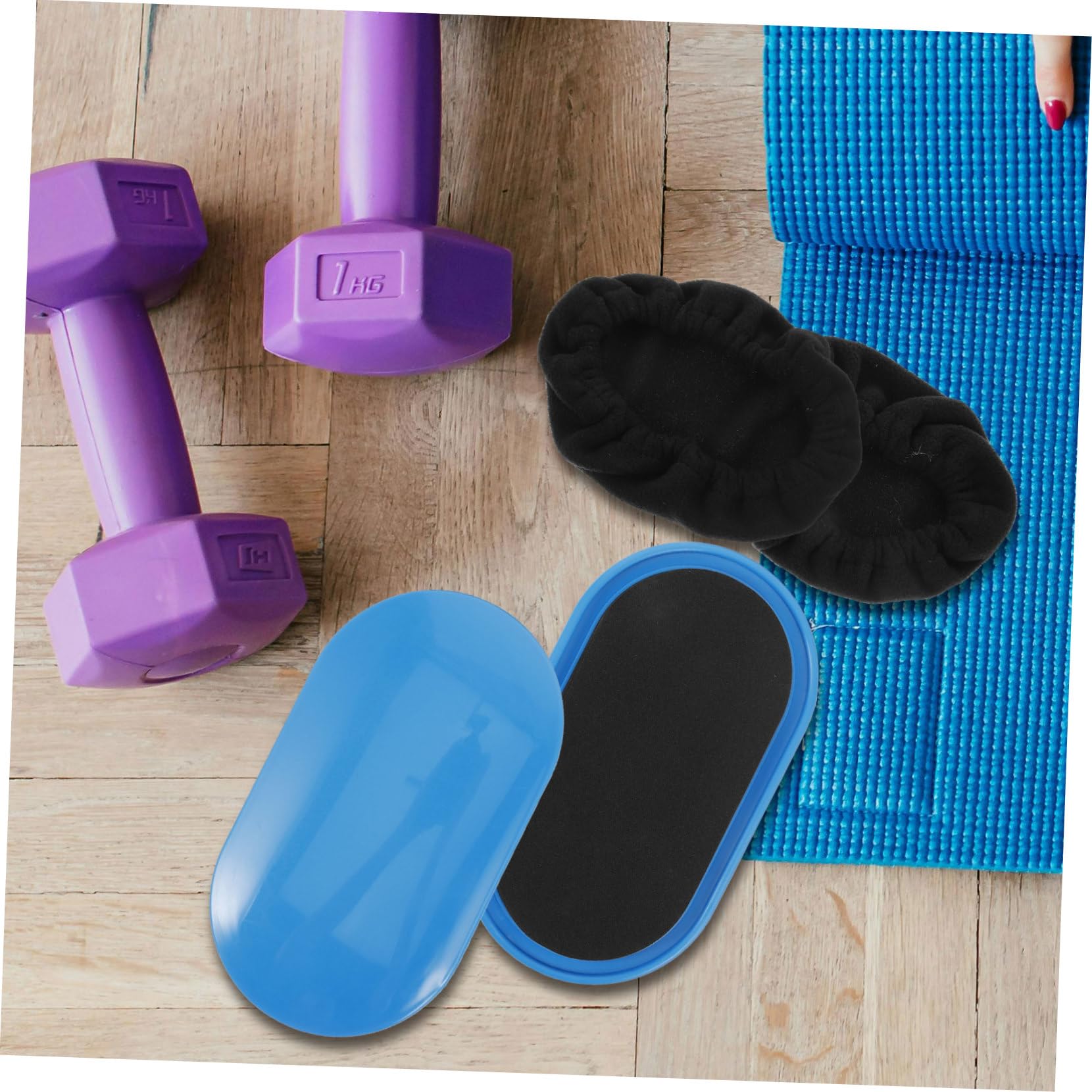 CLISPEED Set di 1 Piastra Scorrevole Ovale per Fitness in ABS ed Eva, Design Ergonomico Compatto e Portatile, Attrezzo Versatile per Esercizi Aerobici a Casa e Palestra
