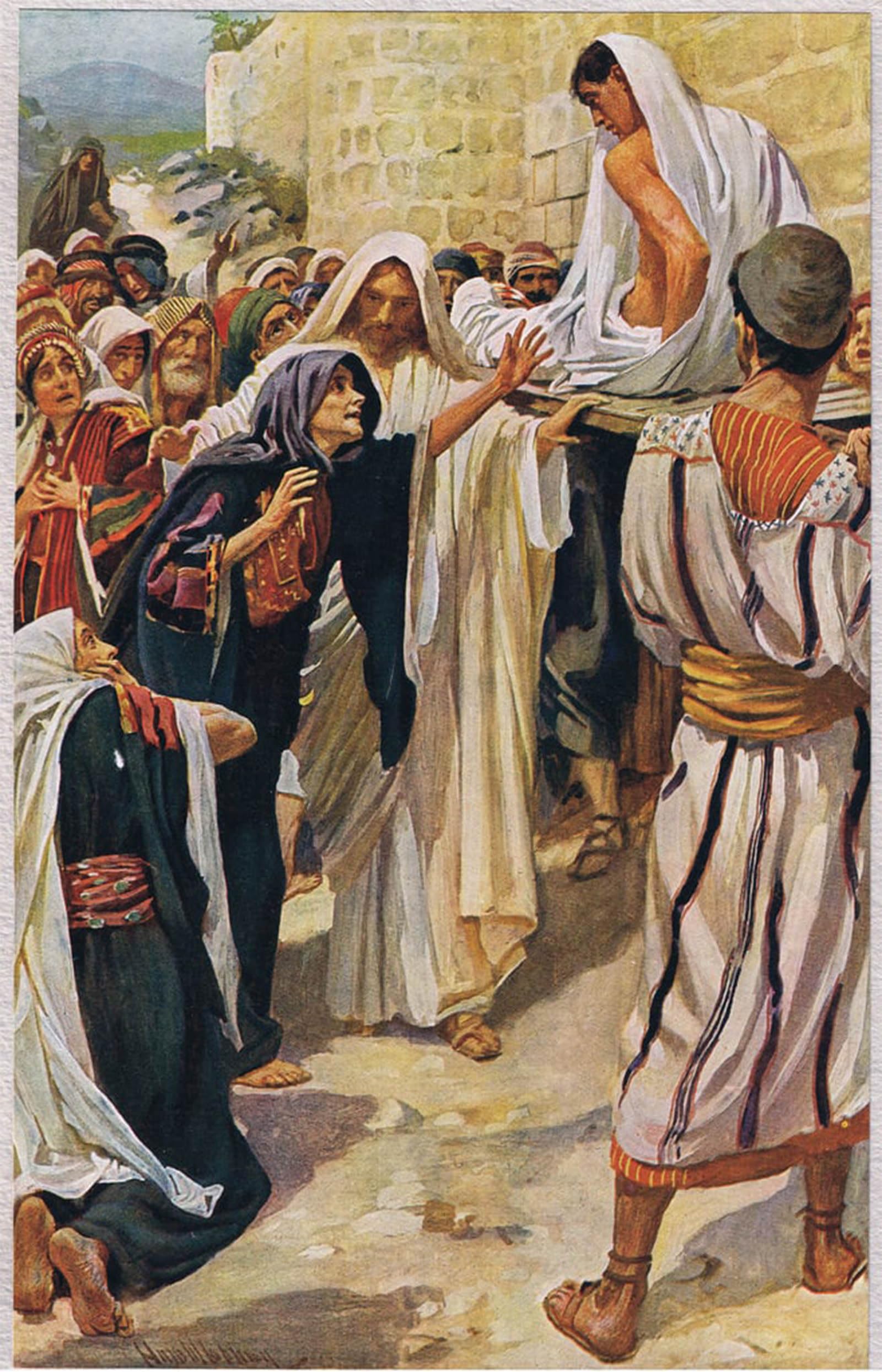SERENDIPITP Vintage Picture Print on Canvas Wall Art Poster the Widow of Nain by Harold Copping Artwork Print Poster for Wall Decor 60x90cm
