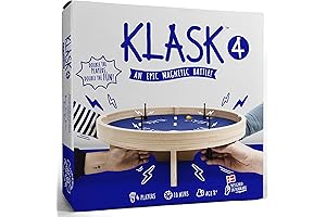 KLASK 4: Your Fun Family Tabletop Foosball and Air Hockey 4-Player Game