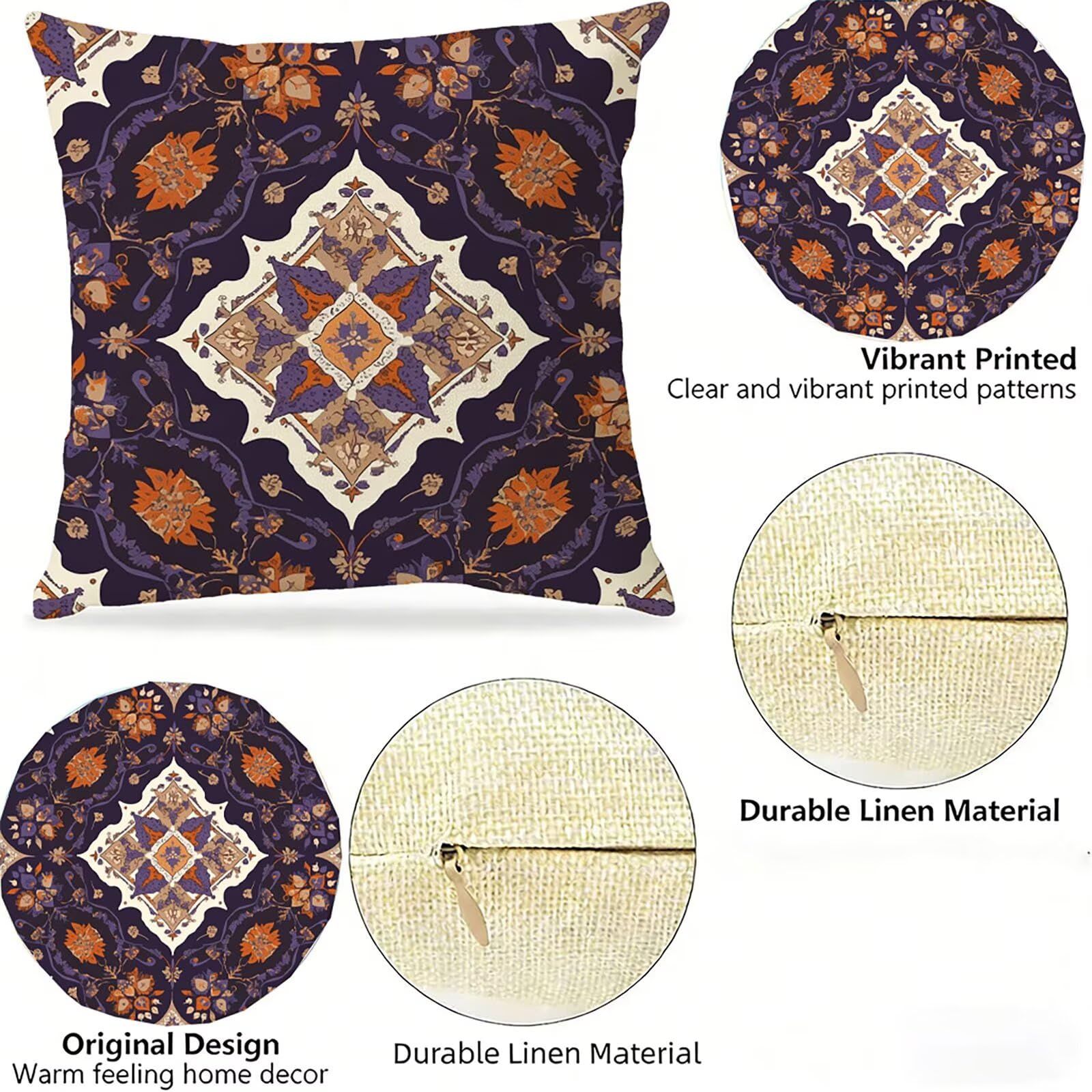 Générique Housse de Coussin Canapé Noir 60x60cm Exterieur Impermeable Nordique Taie d'oreiller Décoratif Aesthetic Housse Coussin Decoration pour Chambre Sofa Jardin Balcon Terrasse Lot de 2. P-4520