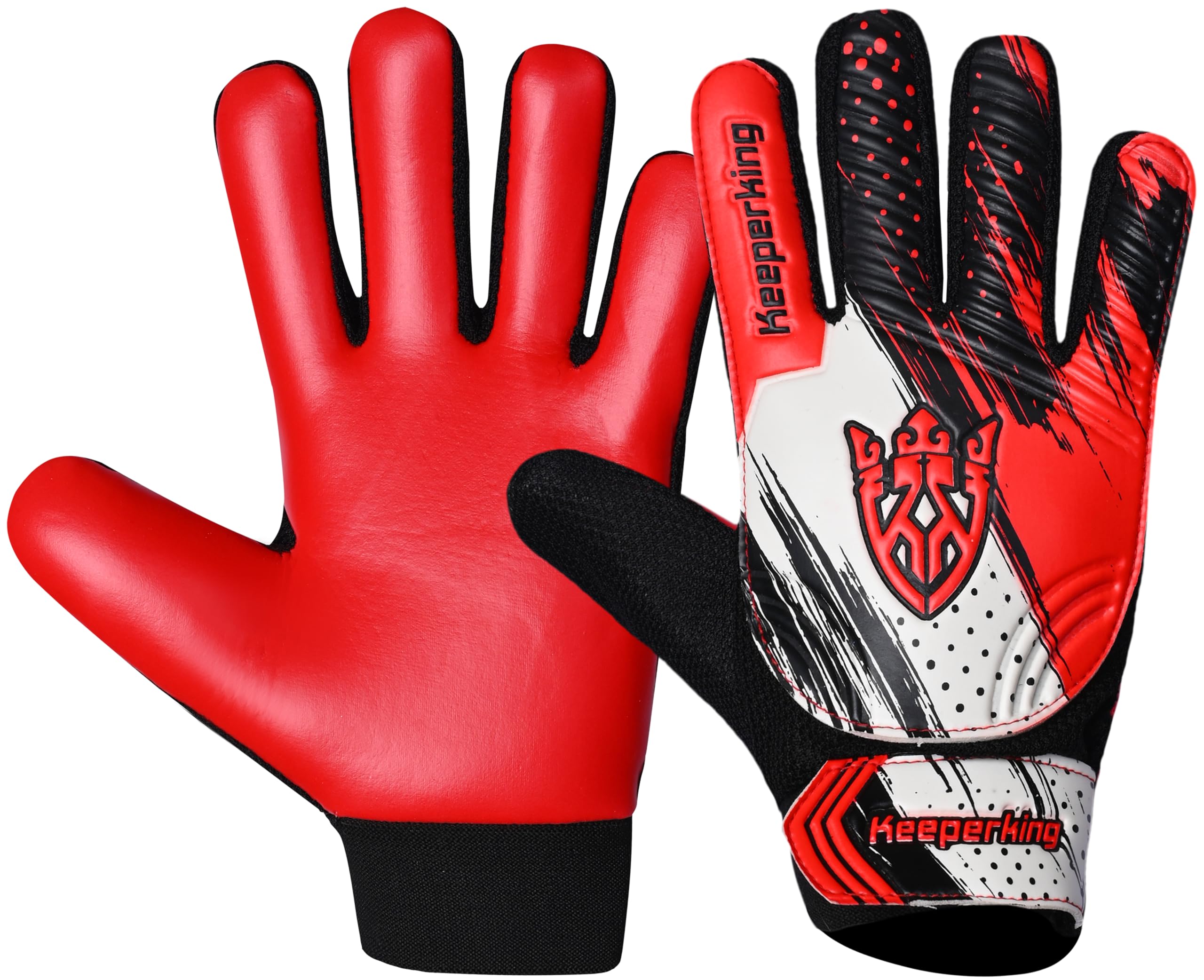 Keeperking Torwarthandschuhe Kinder Clawxen, Jungen und Mädchen, Junior Fußballhandschuhe Fußball Spielerhandschuhe für Jungen tormannhandschuhe Große 3-7