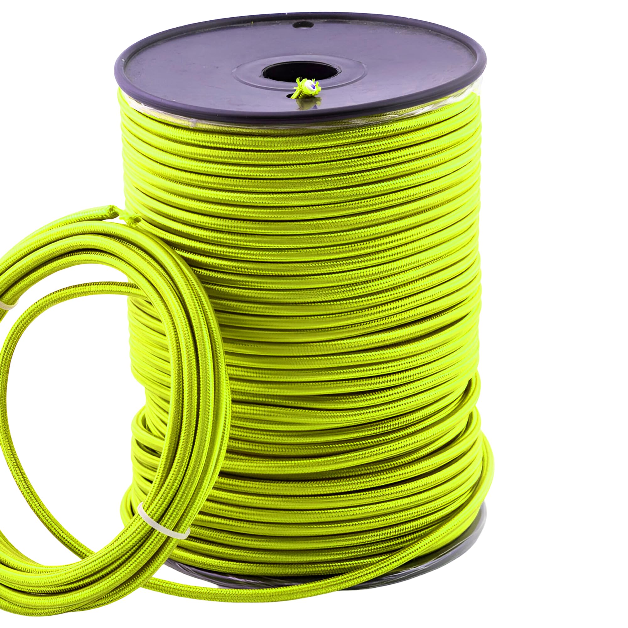 DC VOLTAGE 5m Light Green Vintage 3 Core Round Cable Fabric Cloth Covered Electrical Wire, 16.4ft 3 Conductors 18 Gauge Textile Electric Cable Wire Coated in Colored Vintage for Lighting DIY Project