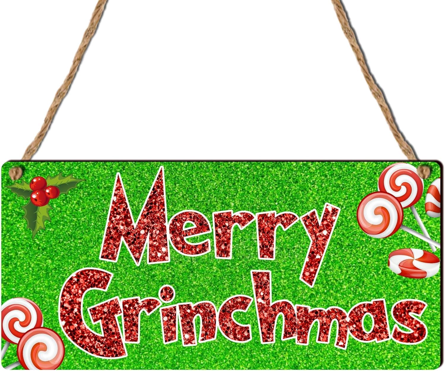 Festive Cheer Unleashed: Wooden Plaque - 19cm x 9cm, Ideal Christmas Decoration Gift for the Holiday Season Christmas Festive Decor (Medium: 24 cm (W) × 11 cm (H))
