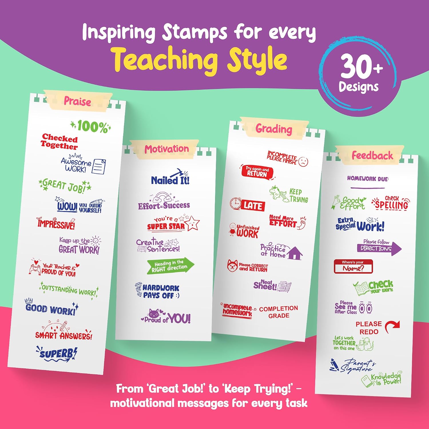 Promot - Teacher Self-Inking Rubber Stamp (Good Work) image 5