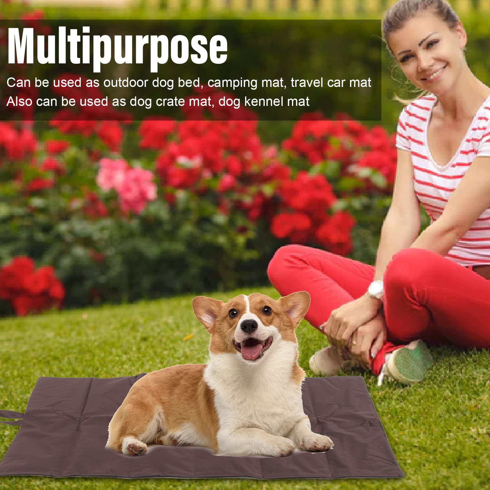 Tappetino Portatile Impermeabile Per Cani – 86x58 Cm, Pieghevole, Per Campeggio E Viaggi