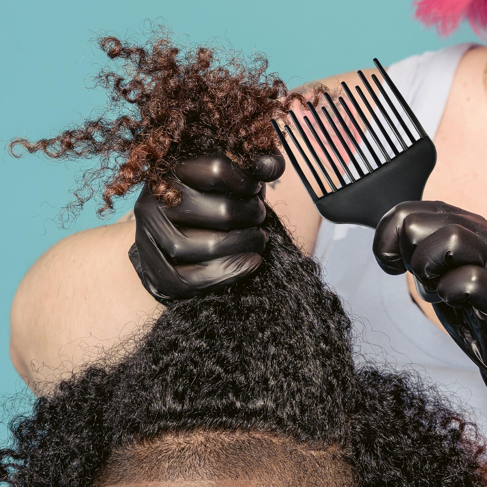 2 peines afro grandes y pequeños de doble puño – desenredar peluca trenzada, peine de levantamiento de pelo, herramienta de peinado para hombres y mujeres.