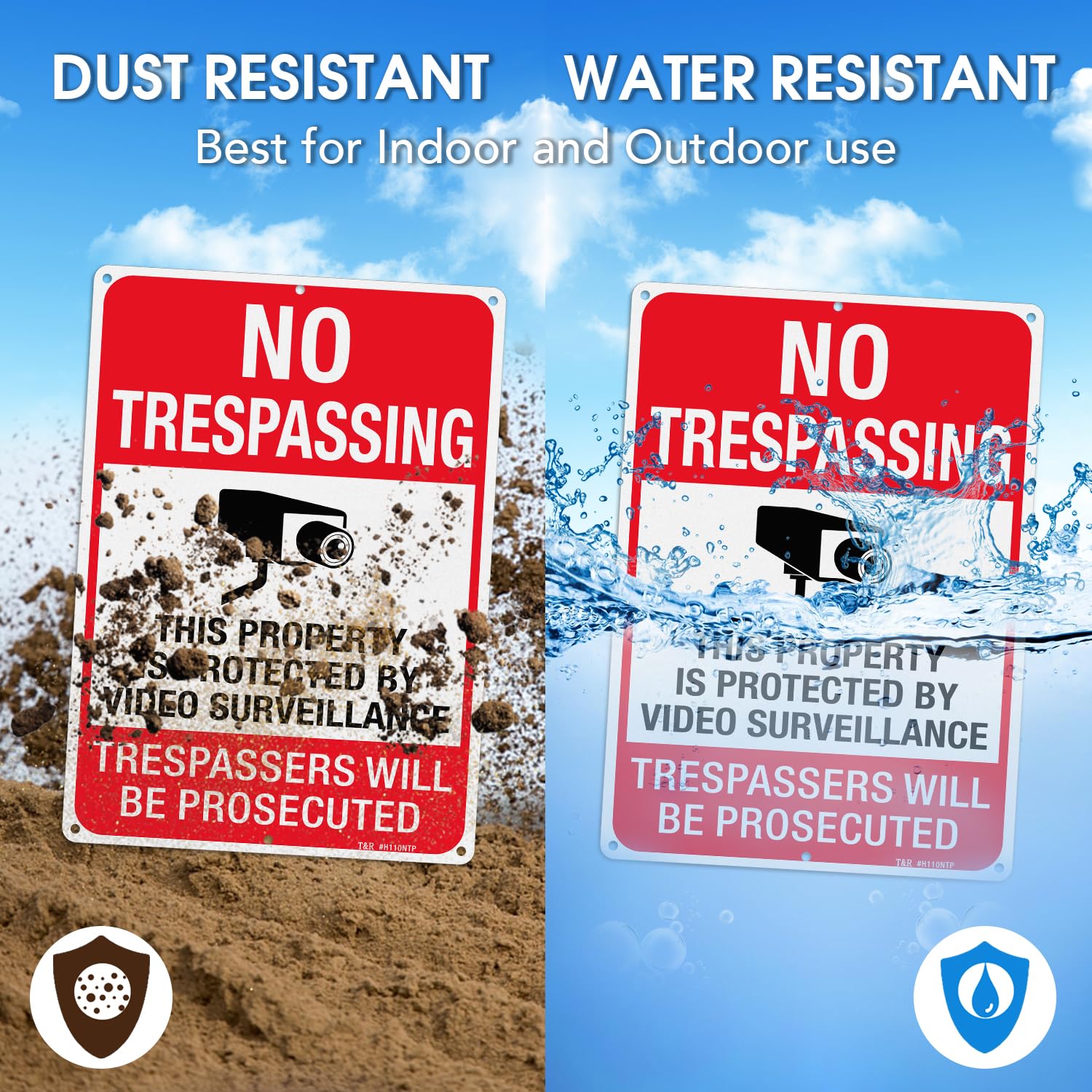 No Trespassing Sign - Video Surveillance Warning -4