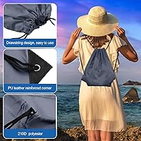 Vista 2 de KUUQA Mochila con cordón a granel, bolsas de almacenamiento para deporte, gimnasio, viajes, Gris, Viajar