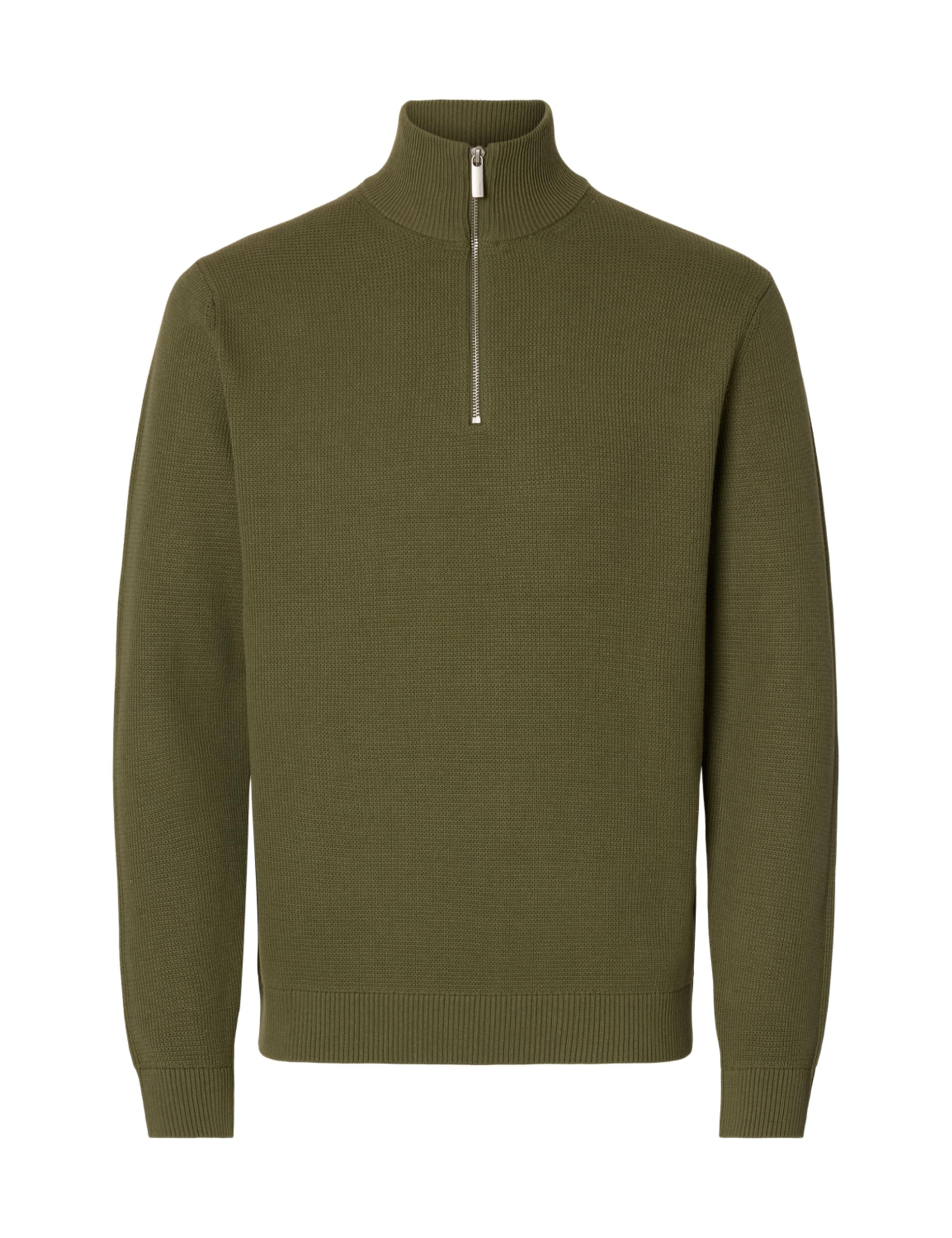 SELECTED MEN Herren Slhdane Ls Knit Structure Half Zip Noos
