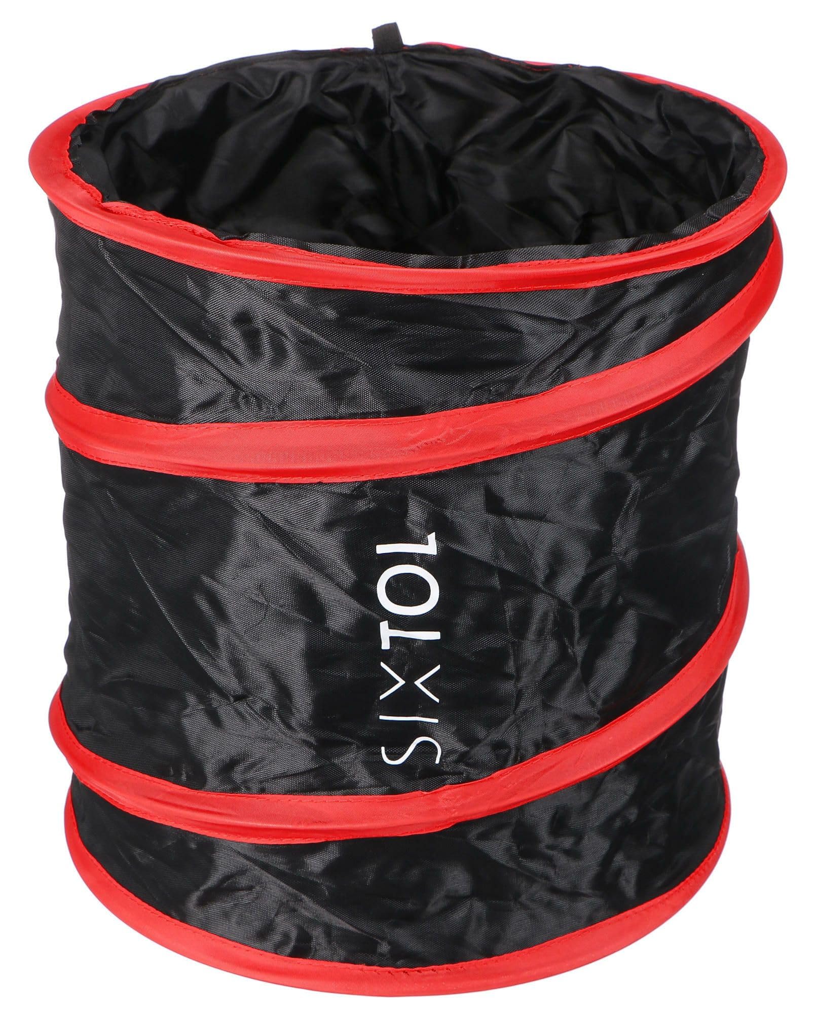 SIXTOL CAR TRASH 2 | Foldable Car Trash Bin 15L | Vehicle Garbage Organizer | Hook & Loop Base
