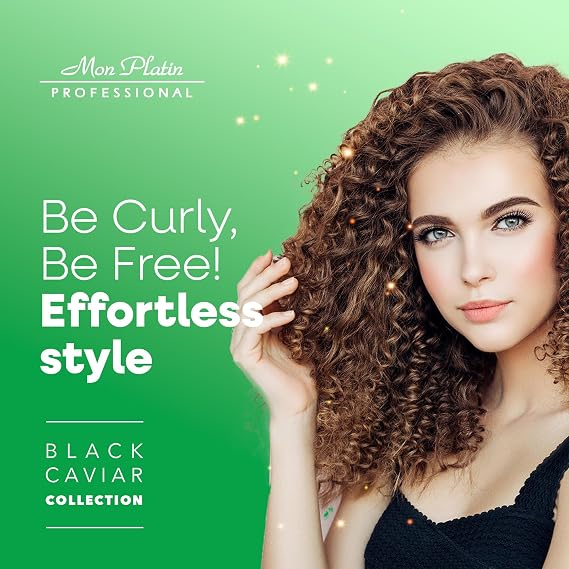 Total Volume Hair Cream for Curly Hair, Hydrating Formula with Black Caviar and Peach Extract, Sunflower & Cotton Oils, Anti-Frizz, Curl Enhancer for Volume Control, 400 ml