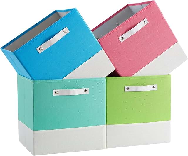 10 Kallax Desk Ideas for Storage Friendly Workspaces 37 Storage Cube Bins | 7.7 oz/yd² Fabric Cubby Organizer Baskets for Shelf,...