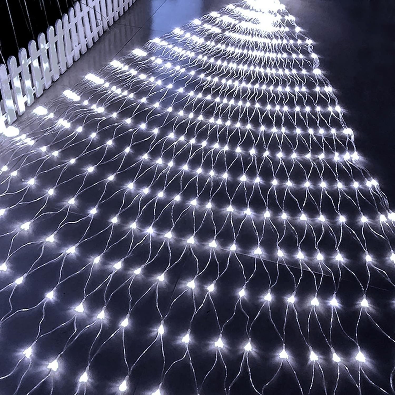 Lampki Ogrodowe, 8 Trybów, Drut Miedziany, Do Dekoracji Ogrodu, Choinki, Na Boże Narodzenie(Cool White,10m x 8m 2000led)