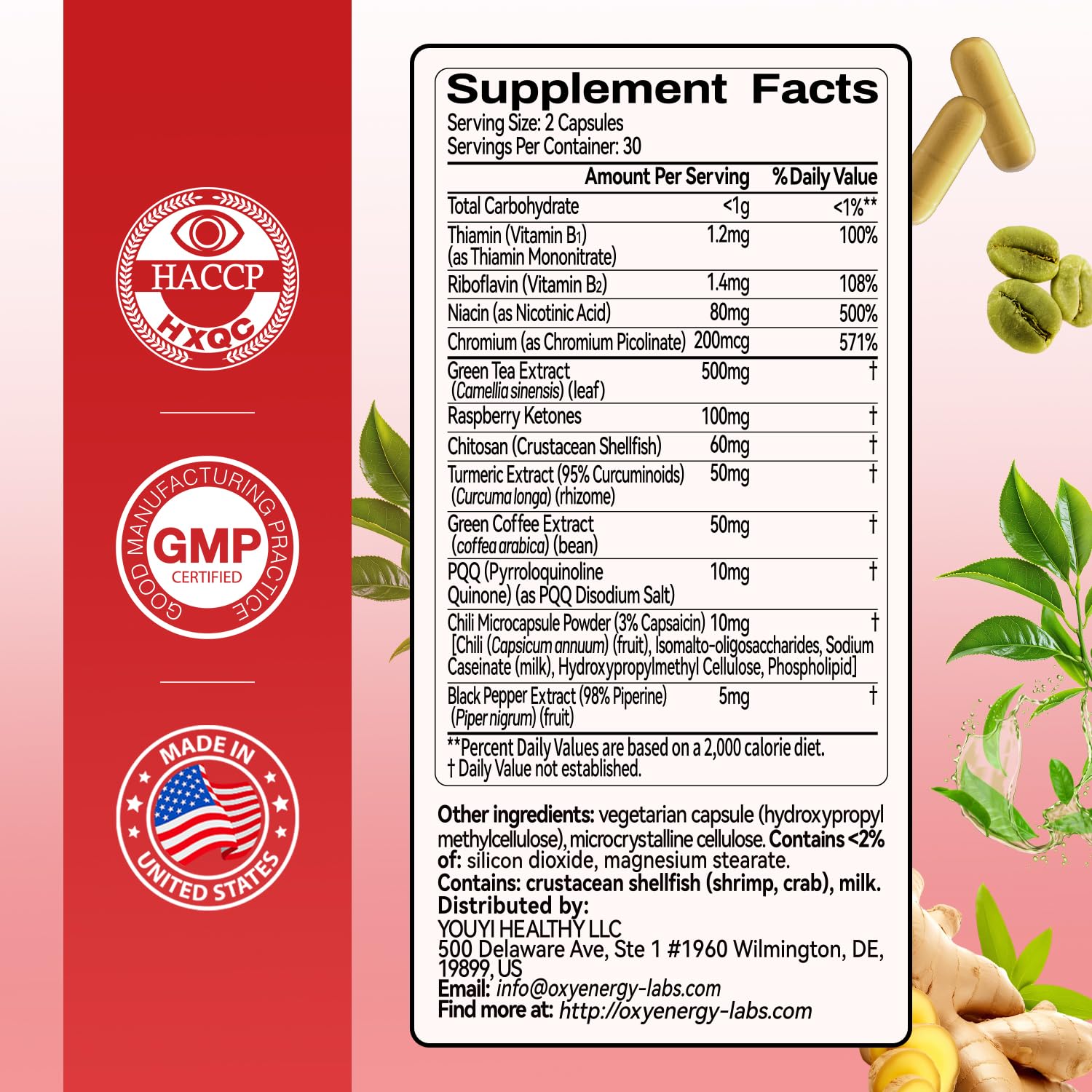 OxyEnergy Fat Burner & AMPK Activator for Metabolism Support, 60 Capsules — Amazon image 5