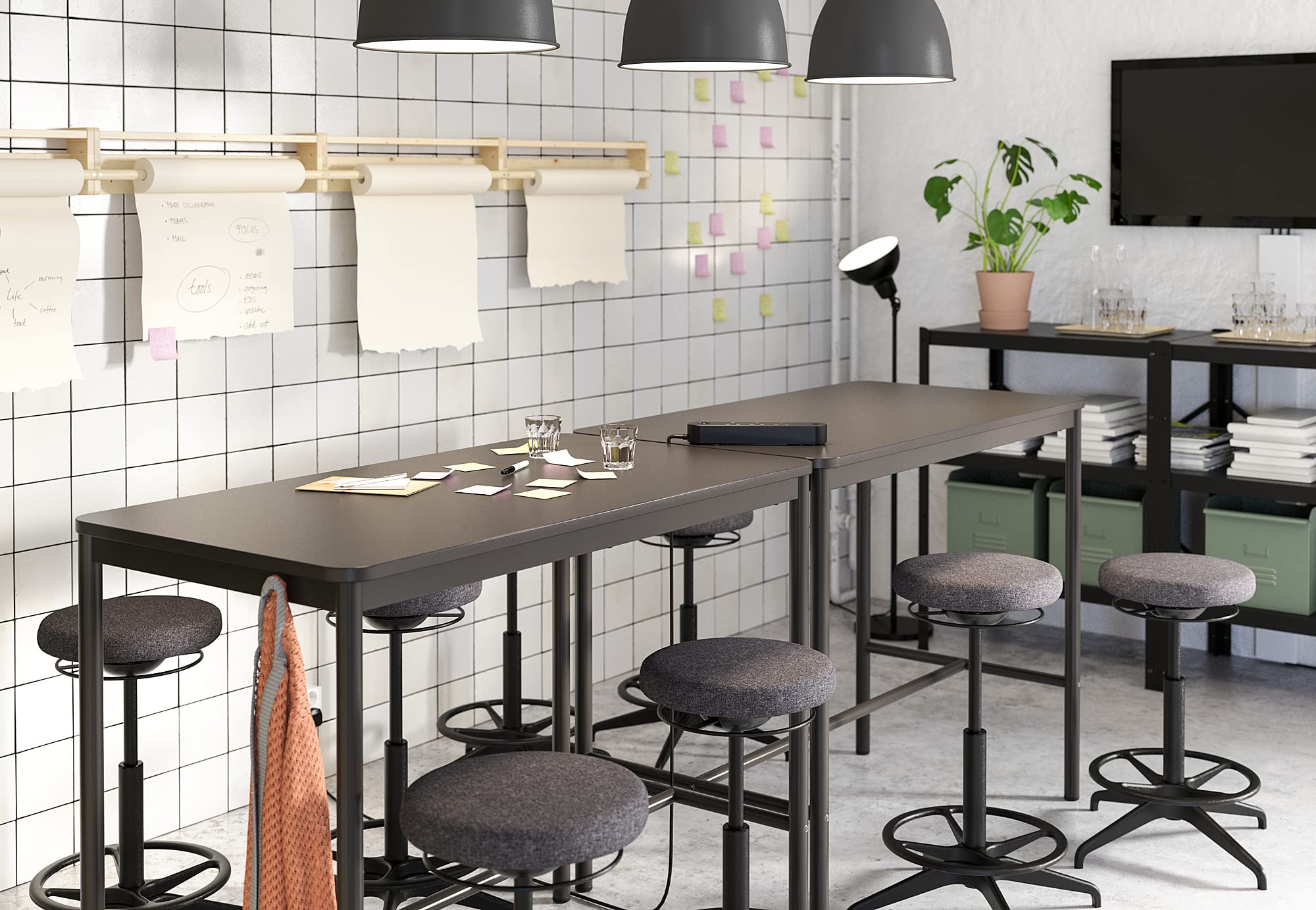 Ikea Tommaryd table, 130 x 70 x 105 cm, anthracite : Amazon.com.be